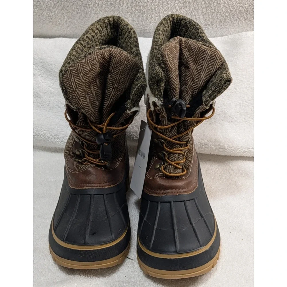 Dream Pairs Winter Snow Boots Brown women Size 4 warm insulated Waterproof shoe